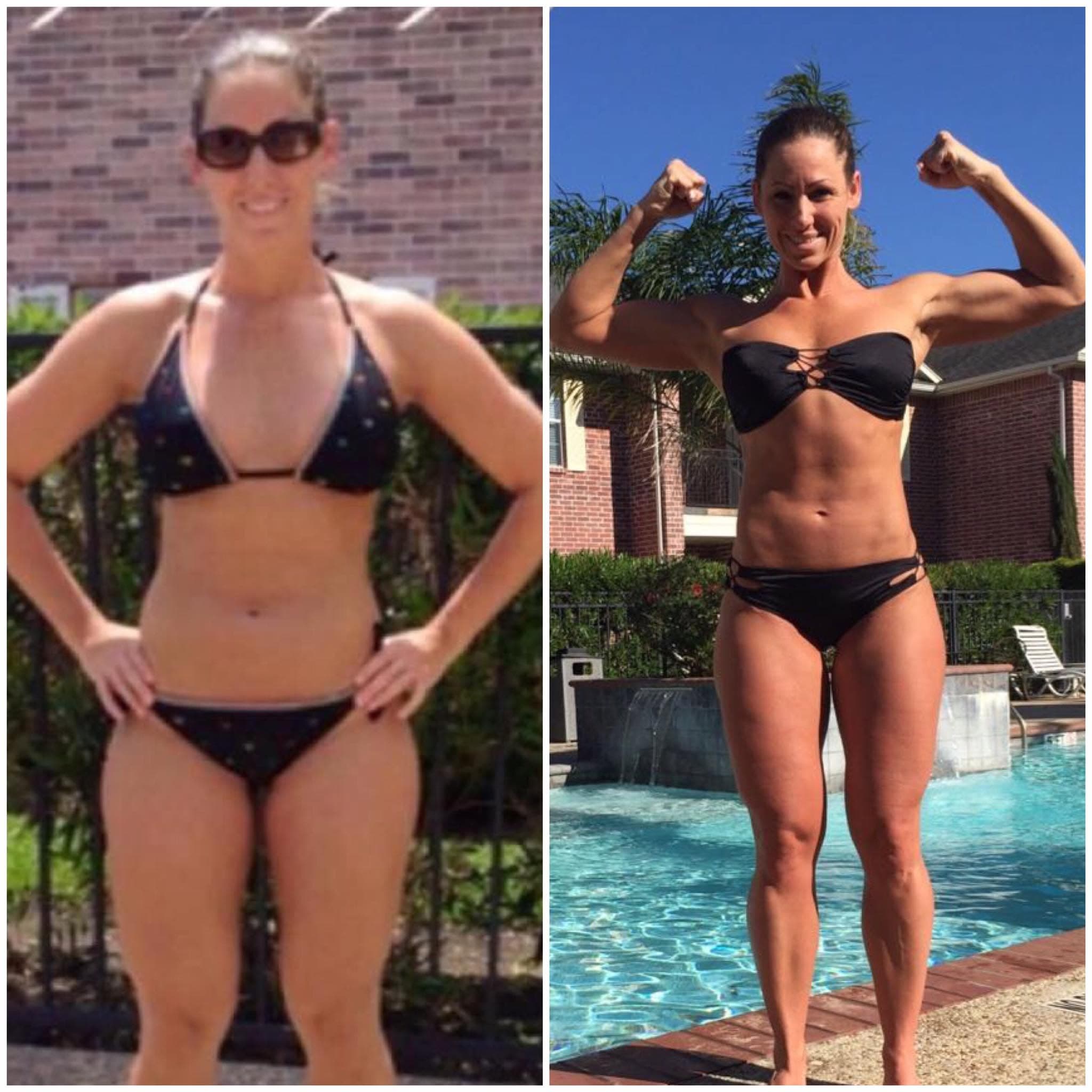 Client before and after fat loss