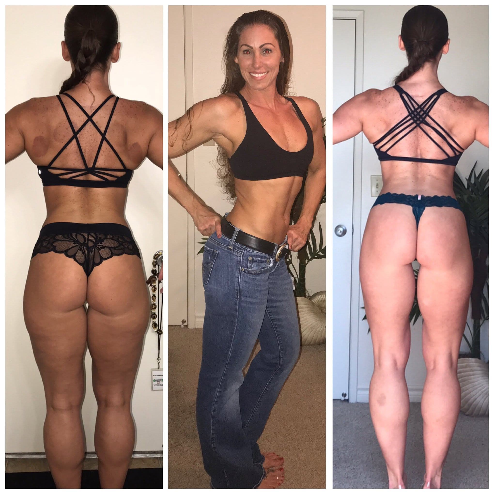 Client glute and back development progress